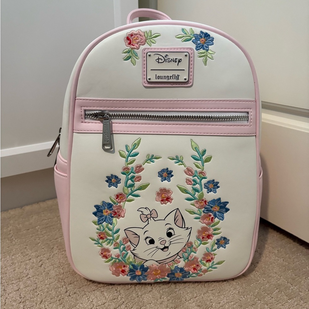 NWT Disney Loungefly Aristocat Floral Marie Pink Rucksack Backpack